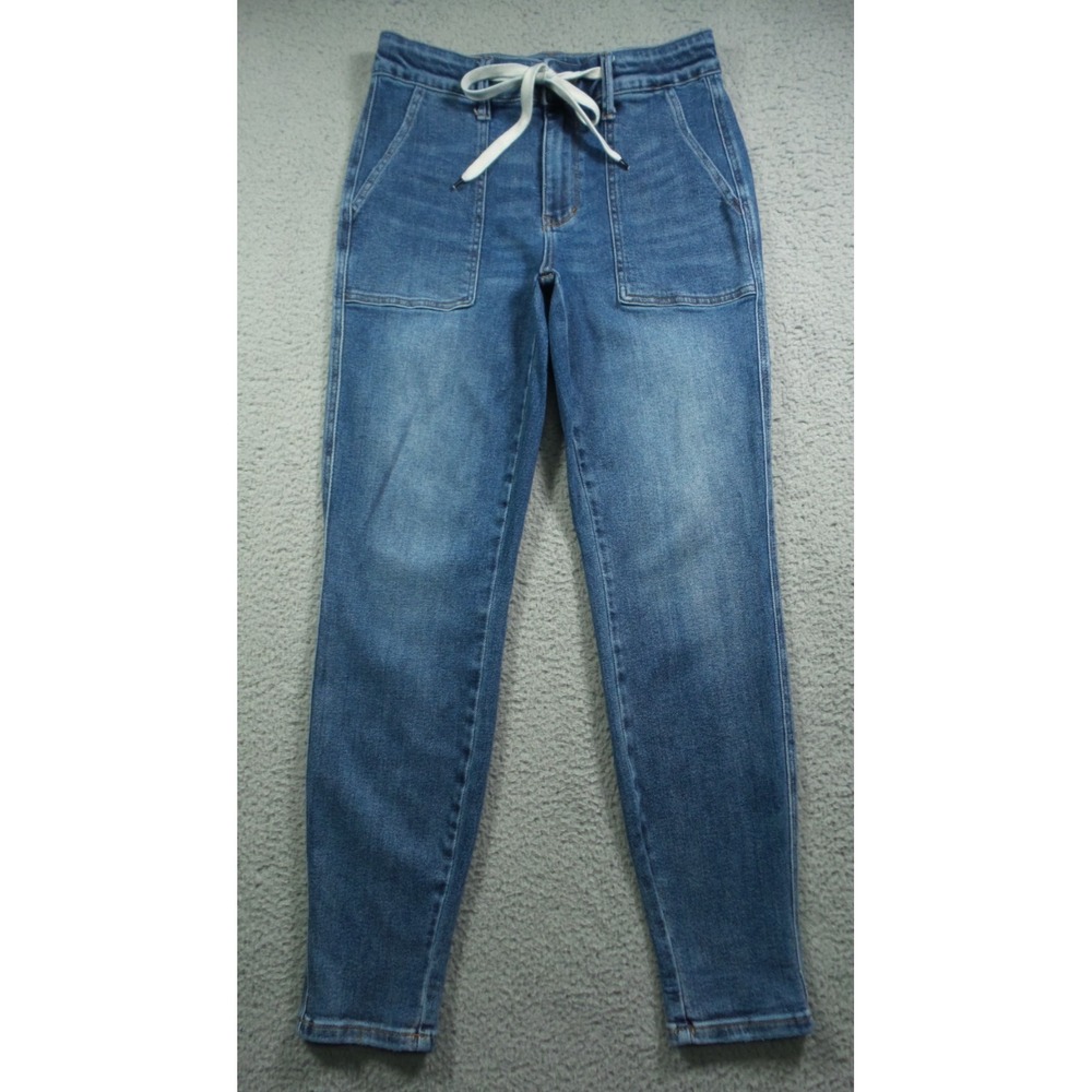Judy Blue Jeans Womens Size 5/27 Blue Denim Jogger Stretch Drawstrings High Rise